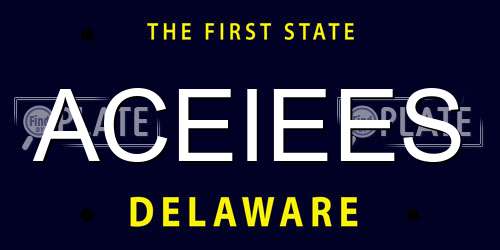 ACEIEES Delaware License Plate
