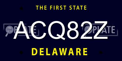 ACQ82Z Delaware License Plate