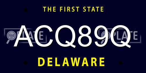 ACQ89Q Delaware License Plate