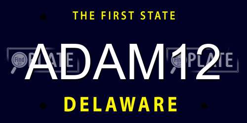 ADAM12 Delaware License Plate