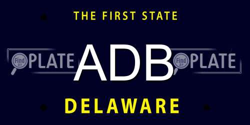 ADB Delaware License Plate