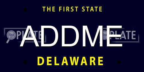 ADDME Delaware License Plate