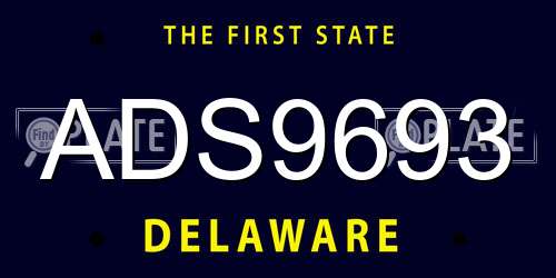 ADS9693 Delaware License Plate