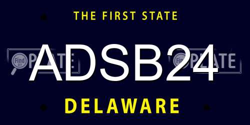 ADSB24 Delaware License Plate