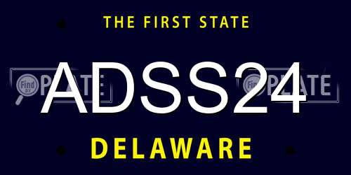 ADSS24 Delaware License Plate