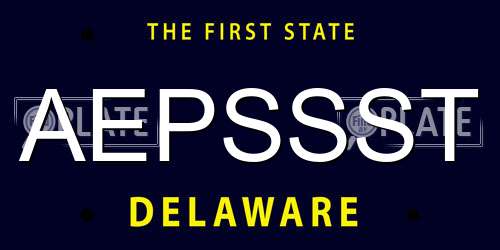 AEPSSST Delaware License Plate