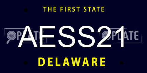 AESS21 Delaware License Plate
