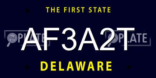 AF3A2T Delaware License Plate