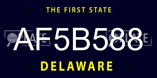 AF5B588 Delaware License Plate