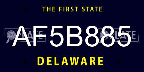 AF5B885 Delaware License Plate