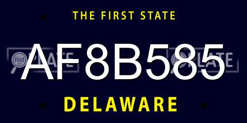 AF8B585 Delaware License Plate