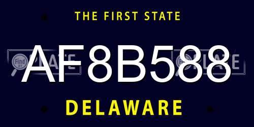 AF8B588 Delaware License Plate