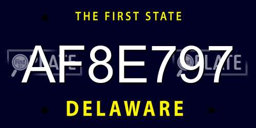 AF8E797 Delaware License Plate