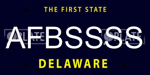 AFBSSSS Delaware License Plate
