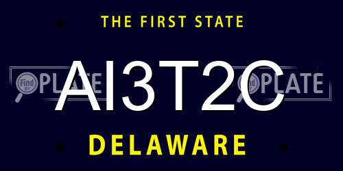 AI3T2C Delaware License Plate