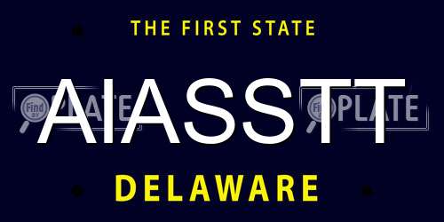 AIASSTT Delaware License Plate