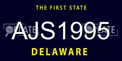 AJS1995 Delaware License Plate