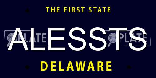 ALESSTS Delaware License Plate