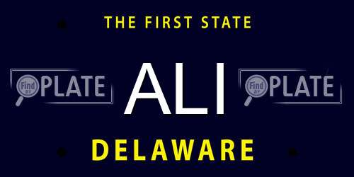 ALI Delaware License Plate