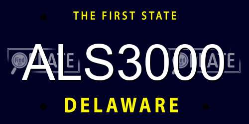 ALS3000 Delaware License Plate