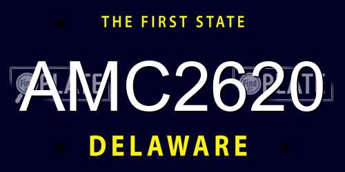 AMC2620 Delaware License Plate
