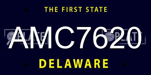 AMC7620 Delaware License Plate