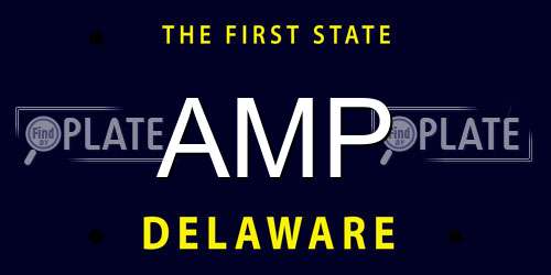 AMP Delaware License Plate