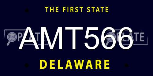 AMT566 Delaware License Plate
