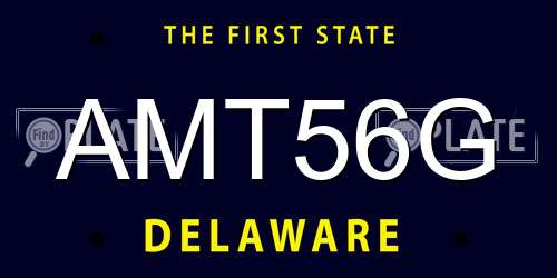 AMT56G Delaware License Plate