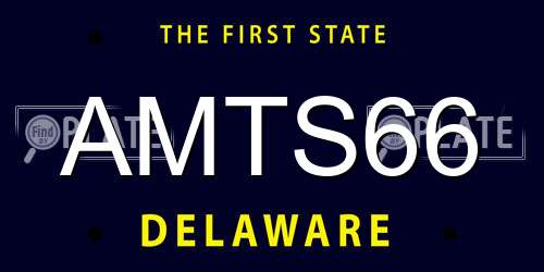 AMTS66 Delaware License Plate