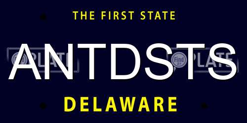 ANTDSTS Delaware License Plate