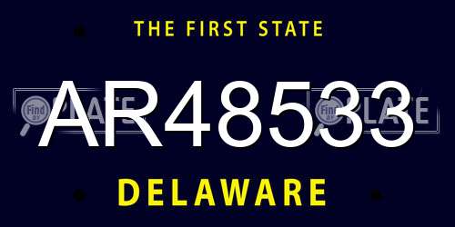 AR48533 Delaware License Plate
