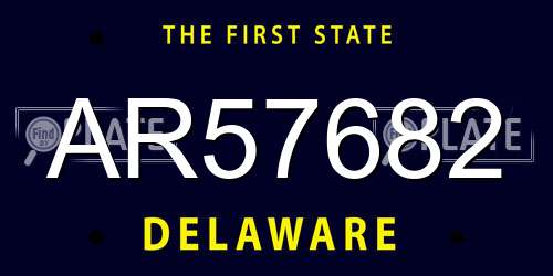AR57682 Delaware License Plate
