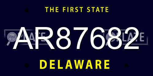 AR87682 Delaware License Plate