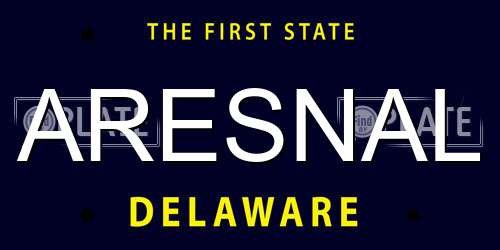 ARESNAL Delaware License Plate
