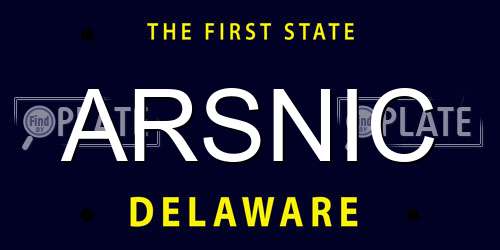 ARSNIC Delaware License Plate