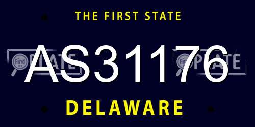 AS31176 Delaware License Plate