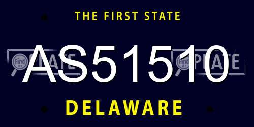 AS51510 Delaware License Plate