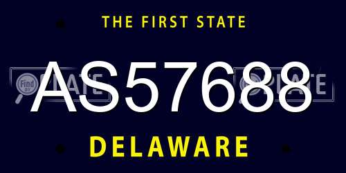 AS57688 Delaware License Plate