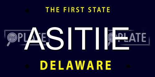ASITIIE Delaware License Plate