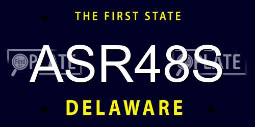 ASR48S Delaware License Plate