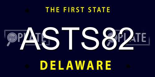 ASTS82 Delaware License Plate