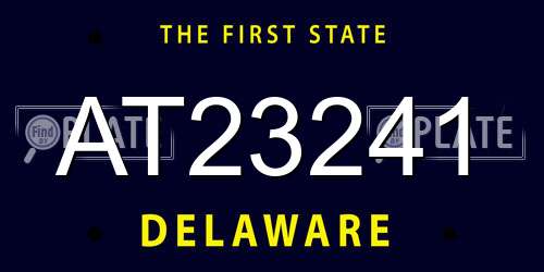 AT23241 Delaware License Plate