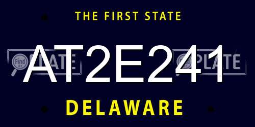 AT2E241 Delaware License Plate