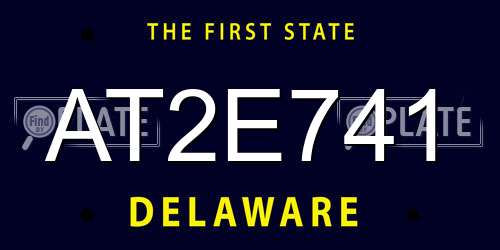AT2E741 Delaware License Plate
