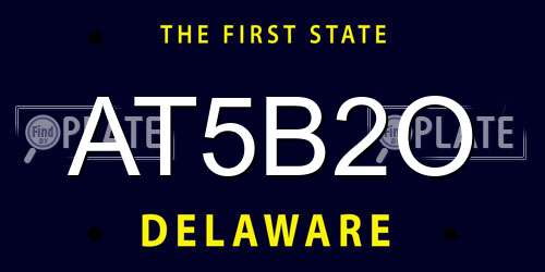 AT5B2O Delaware License Plate