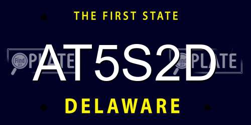 AT5S2D Delaware License Plate
