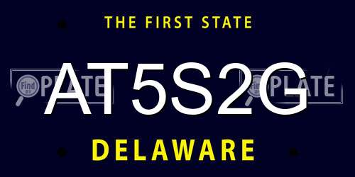 AT5S2G Delaware License Plate