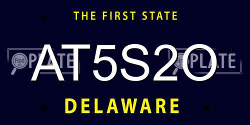 AT5S2O Delaware License Plate