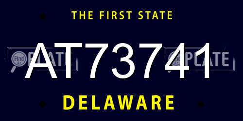 AT73741 Delaware License Plate